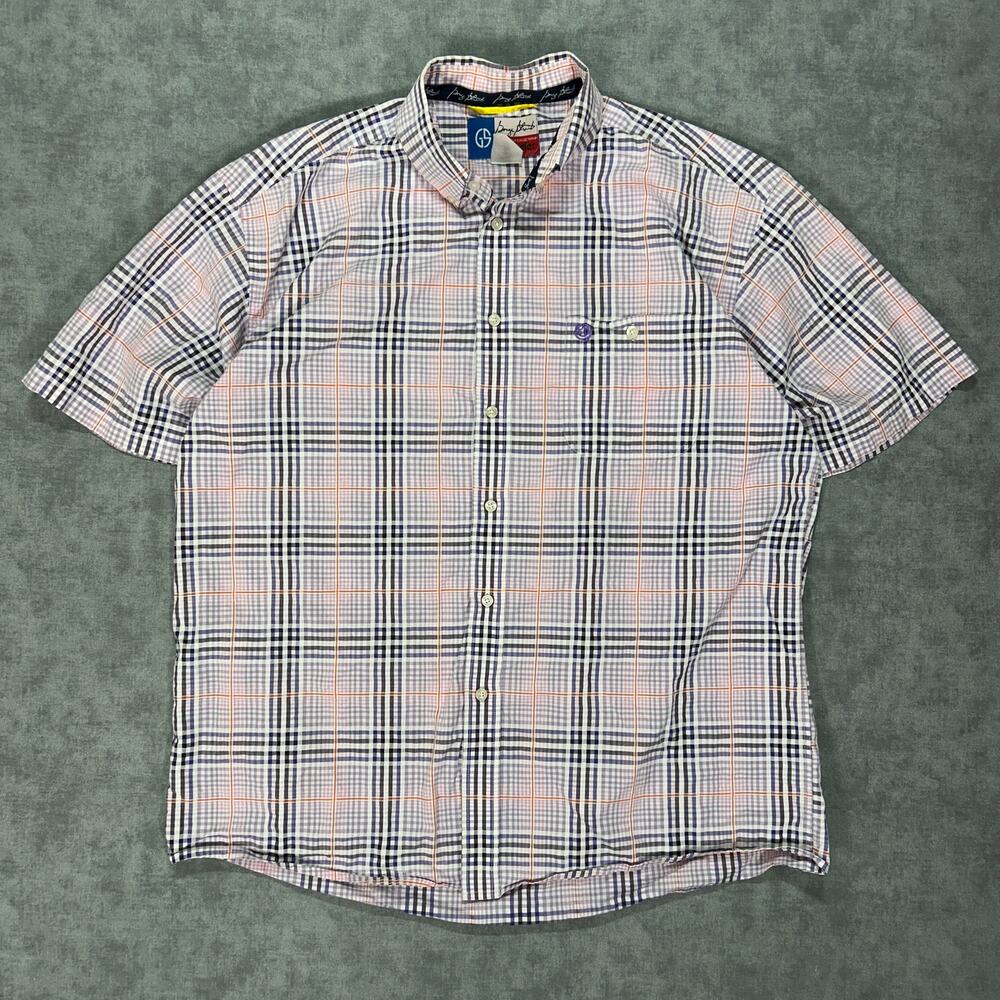Wrangler George Strait Plaid Western Shirt Pink Purple Mens XL
